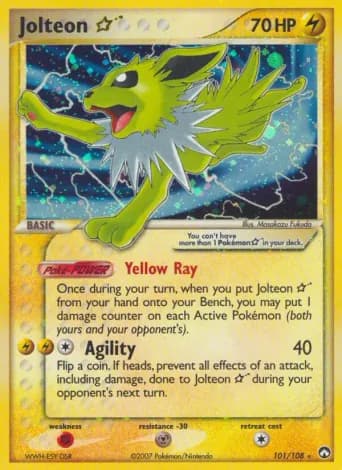 Jolteon Star Pokémon card #101