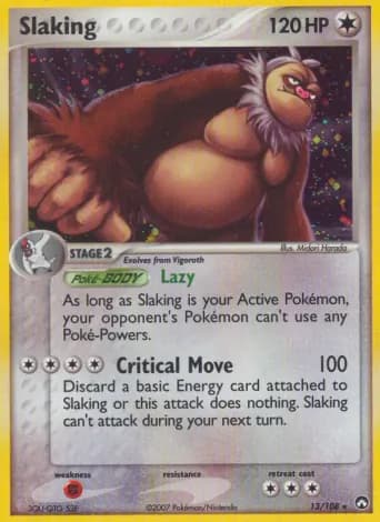 Slaking Pokémon card #13
