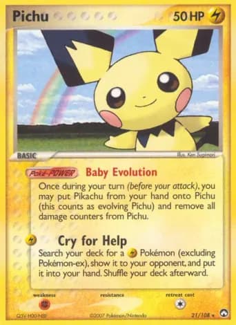 Pichu Pokémon card #21