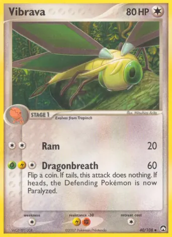 Vibrava Pokémon card #40