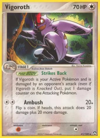 Vigoroth Pokémon card #41