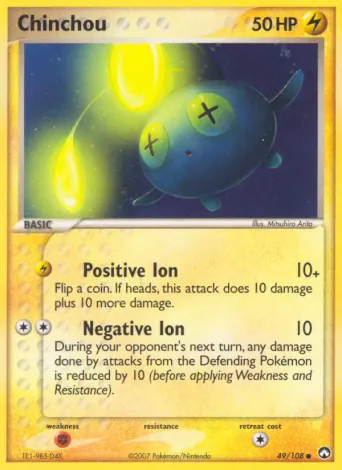 Chinchou Pokémon card #49