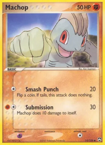 Machop Pokémon card #53