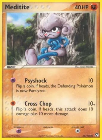 Meditite Pokémon card #55