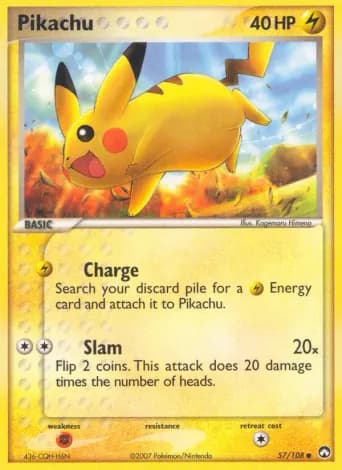 Pikachu Pokémon card #57
