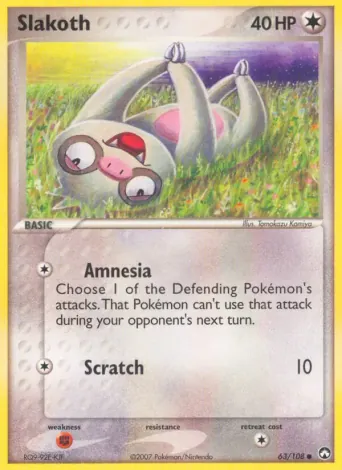 Slakoth Pokémon card #63