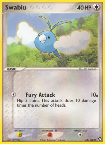 Swablu Pokémon card #66