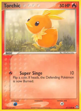 Torchic Pokémon card #67
