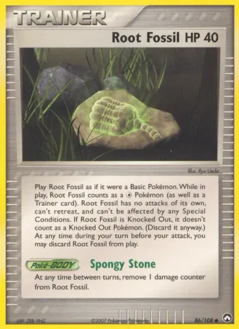 Root Fossil Pokémon card #86