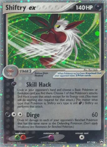 Shiftry ex Pokémon card #97