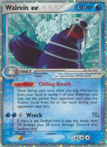 Walrein ex Pokémon card #99