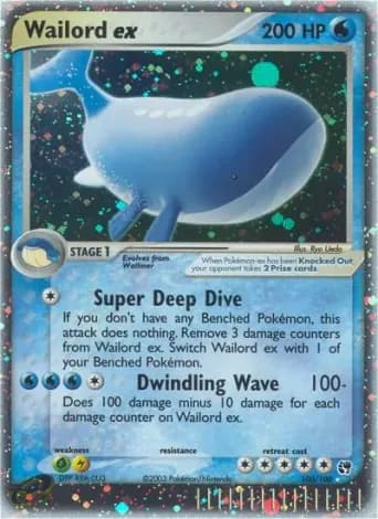 Wailord ex Pokémon card #100