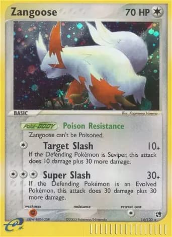 Zangoose Pokémon card #14