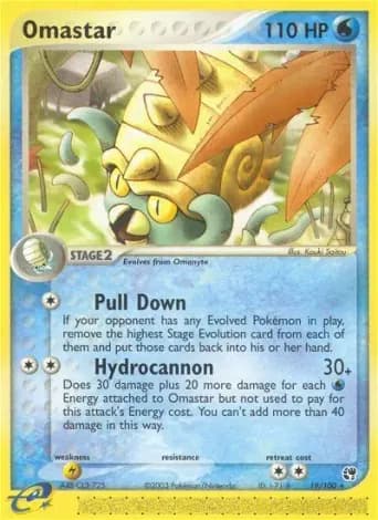 Omastar Pokémon card #19