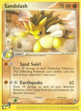 Sandslash Pokémon card #21