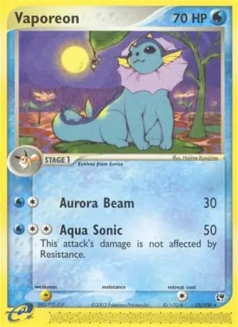 Vaporeon Pokémon card #25