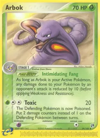 Arbok Pokémon card #29