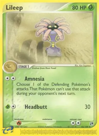 Lileep Pokémon card #43