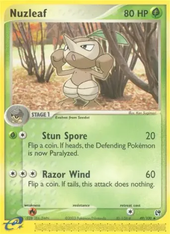 Nuzleaf Pokémon card #49