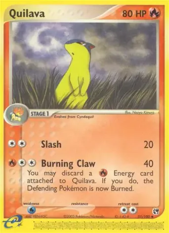 Quilava Pokémon card #51