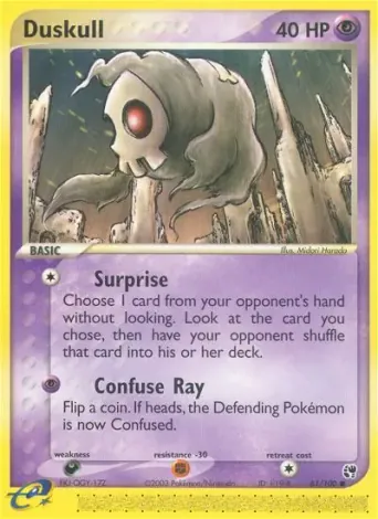 Duskull Pokémon card #61