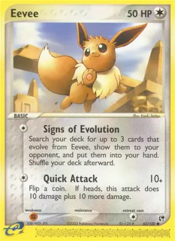 Eevee Pokémon card #63