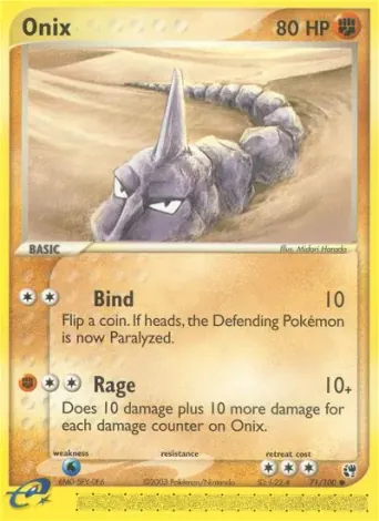 Onix Pokémon card #71