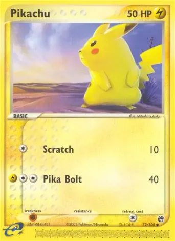 Pikachu Pokémon card #72