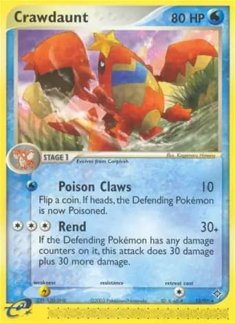 Crawdaunt Pokémon card #13