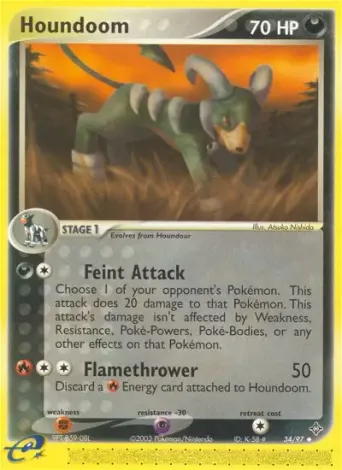 Houndoom Pokémon card #34