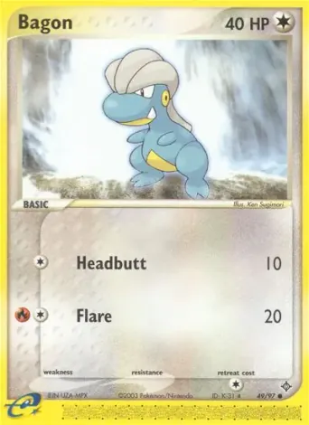 Bagon Pokémon card #49