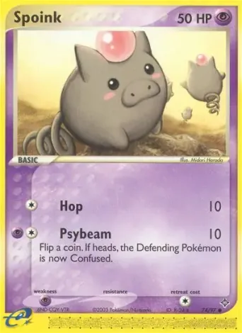 Spoink Pokémon card #74