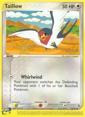 Taillow Pokémon card #76