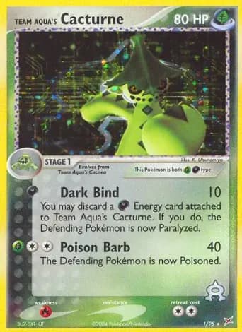 Team Aqua's Cacturne Pokémon card #1