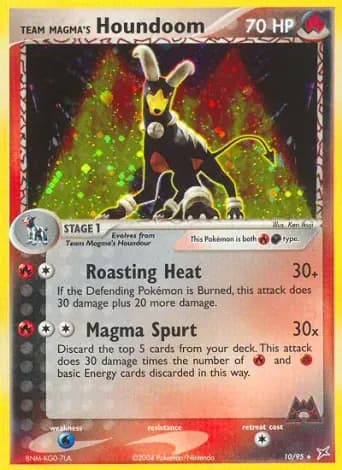 Team Magma's Houndoom Pokémon card #10
