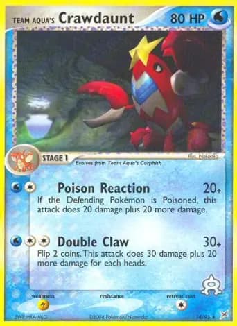Team Aqua's Crawdaunt Pokémon card #14
