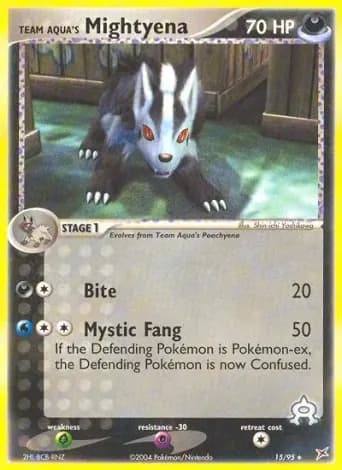 Team Aqua's Mightyena Pokémon card #15