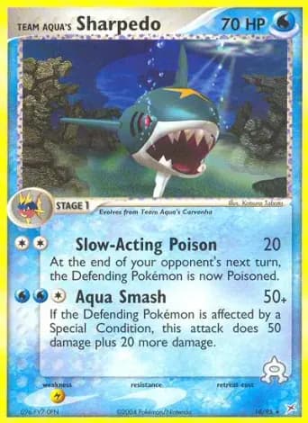 Team Aqua's Sharpedo Pokémon card #18