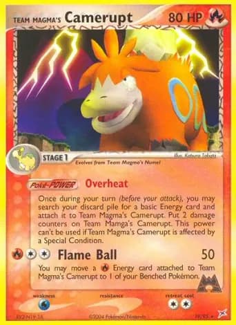 Team Magma's Camerupt Pokémon card #19