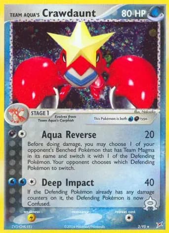 Team Aqua's Crawdaunt Pokémon card #2