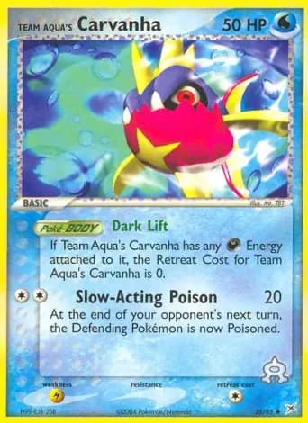 Team Aqua's Carvanha Pokémon card #25