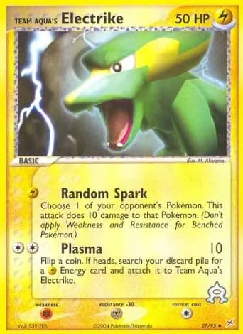 Team Aqua's Electrike Pokémon card #27