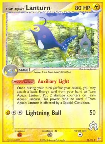Team Aqua's Lanturn Pokémon card #28