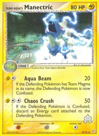 Team Aqua's Manectric Pokémon card #29