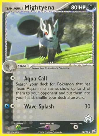 Team Aqua's Mightyena Pokémon card #30