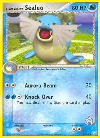 Team Aqua's Sealeo Pokémon card #31