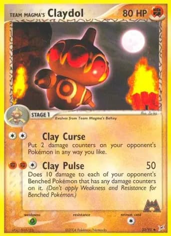 Team Magma's Claydol Pokémon card #33