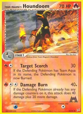 Team Magma's Houndoom Pokémon card #34