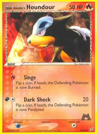 Team Magma's Houndour Pokémon card #35