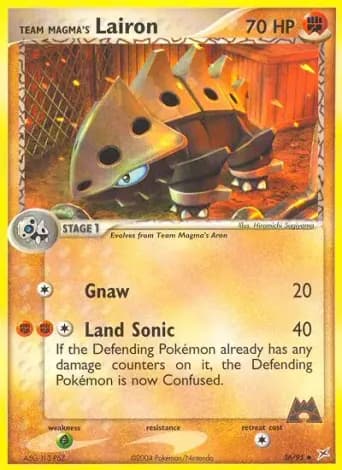 Team Magma's Lairon Pokémon card #36